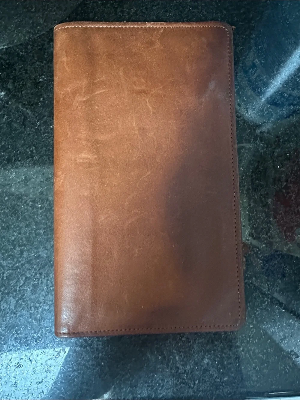 Vintage Brown genuine cowhide Travel Wallet - Men's Organizer